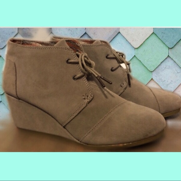 Toms Shoes - Toms Desert Taupe Ankle Booties